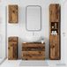 Prolenta Maison Exclusive Ensemble de meubles de salle de bain exclusif, composé de 4 pièces, modèle UTRECHT, en bois vieilli et matériau composite