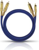 Oehlbach NF 1 MASTER LF-audio-cinchkabel 5 meter Blauw