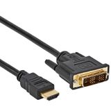Allteq ALTQ-DVI-HDMI-HQ-B-10 DVI-D naar HDMI kabel - 10 meter - Zwart