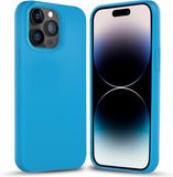 Coverzs Housse en silicone iPhone 14 Pro Max (bleu clair)