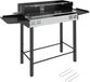 Outsunny Houtskoolgrill - Roestvrij Staal - 118x32x90cm - Zwart