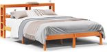 vidaXL Bedframe met hoofdbord massief grenenhout wasbruin 120x200 cm