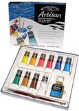 Winsor & Newton Artisan Water Mixable Oil Colour - Studio Set 10x37ml + Medium & Penselen