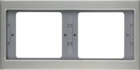 Berker Hager Berker K.5 Afdekraam Schakelmateriaal - Roestvaststaal (RVS) - Mat - 2-voudig frame