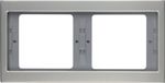 Berker Hager Berker K.5 Afdekraam Schakelmateriaal - Roestvaststaal (RVS) - Mat - 2-voudig frame