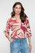 Geisha Chemisier Avec Imprimé Feuille Tropicale 63443 20 Raspberry/coral Red/off-white Femme Taille - S