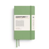 LEUCHTTURM1917 363942 notitieboek Pocket (A6), hardcover, 187 genummerde pagina's, salie, geruit
