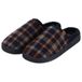 Apollo geruite pantoffels donkerblauw