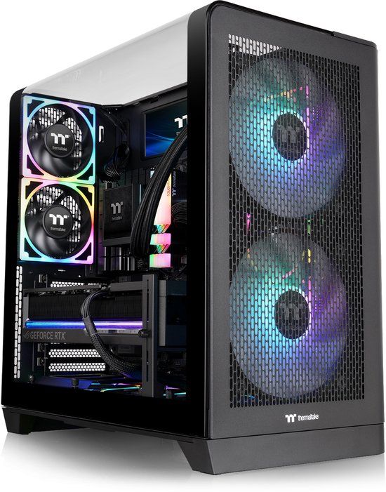 Thermaltake View 390 Air Mid - PC Case - Behuizing - Gehard Glas - 2x120mm PWM Ventilator - Zwart