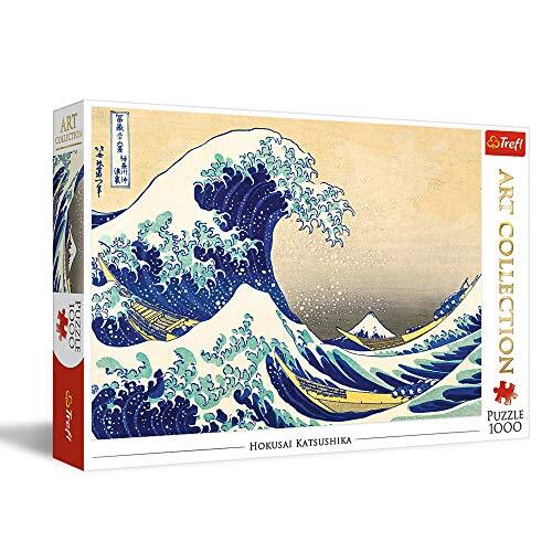 Trefl TR10521 De grote golf voor Canagawa, Hokusai Katsushika 1000 stukjes, Art Collection, premium kwaliteit, voor volwassenen en kinderen vanaf 12 jaar puzzel, gekleurd
