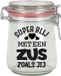 Bellatio Decorations Cadeau voorraadpot/snoeppot - zus - glas - 10 x 7 cm - 720 ml - verjaardag