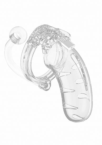 ManCage Model 11 - Chasity - 4.5" - Cage with Plug - Transparent