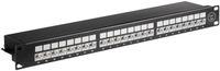 Microconnect PP-022 patch paneel 1U Cat6a RJ-45 Zwart 24 poorten 1U