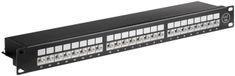 Microconnect PP-022 patch paneel 1U Cat6a RJ-45 Zwart 24 poorten 1U