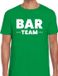 Bellatio Decorations Shoppartners Bv Bar team tekst t-shirt groen heren - evenementen crew / personeel shirt M