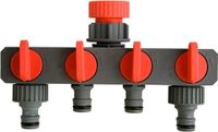 Polet Robinet 4 sorties - 3/4-1 - Rouge/Noir