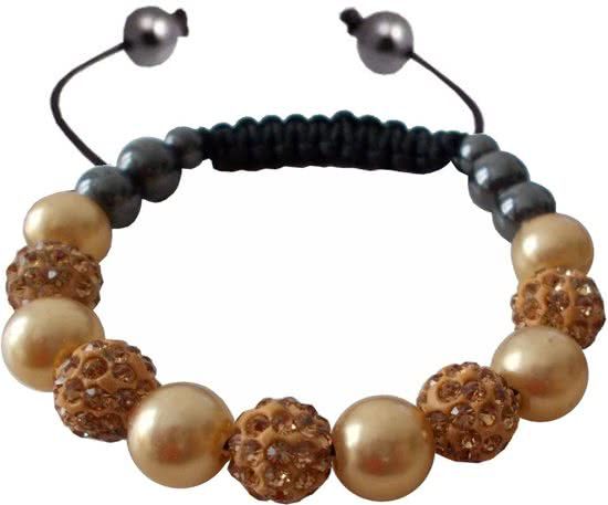 Fako Bijoux Armband Disco Dots Duo Goudkleurig
