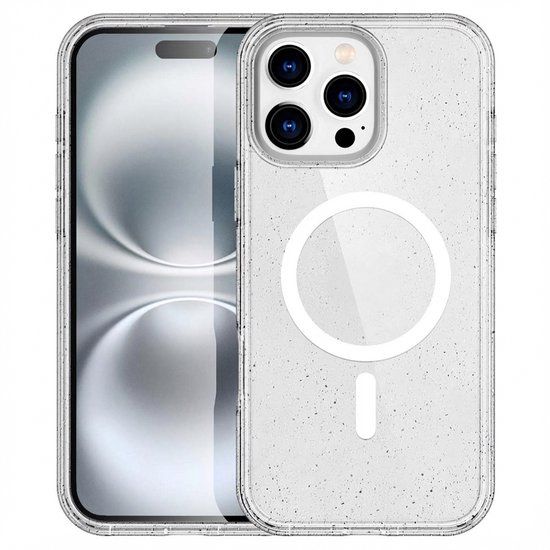 imoshion Sparkle Backcover met MagSafe voor de Apple iPhone 16 Pro - Glitter Transparant