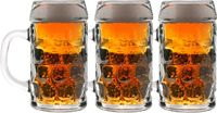 Merkloos Oktoberfest - 3 glazen bierpullen 0,5 liter