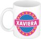 Bellatio Decorations Xaviera voornaam koffiemok beker wit/roze 300 ml
