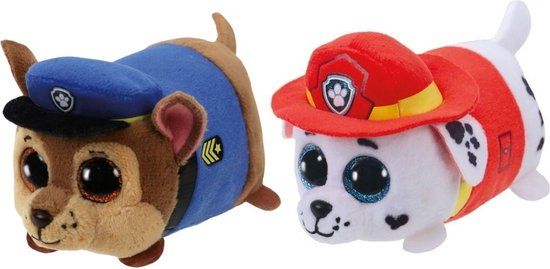 Ty Teeny Paw Patrol Knuffel - Chase & Marshal