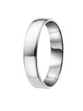 Lucardi Dames Ring glad 4mm - Ring - Echt Zilver - Zilverkleurig
