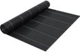 Merkloos Anti-worteldoek - 2 x 50 m (100 m²) - 60 g/m² - Waterdoorlatend Onkruidvlies - Professioneel Gronddoek met Groene Strepen - Zwart