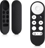 kwmobile hoes geschikt voor Google Chromecast 2020 4K / Chromecast 2022 HD - Siliconen anti-slip hoes voor afstandsbediening in zwart