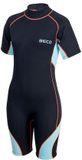 Beco Dames Wetsuit Shorty Tarifa | Achterkant/turkoois - S