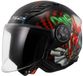 LS2 OF616 Airflow II Happy Dreams Mat Zwart Jethelm - Helm