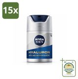 NIVEA MEN 15 x Crème anti-âge pour le visage avec SPF 15 - 50 ml - Lot de stockage