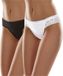 Merry Style Dames Slip Onderbroek - Katoen - Regular Taille - 2-Pack - Zwart/Wit - L