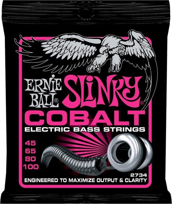 Ernie Ball EB2734 45-100 Cobalt Super Slinky - Bass Guitar Strings