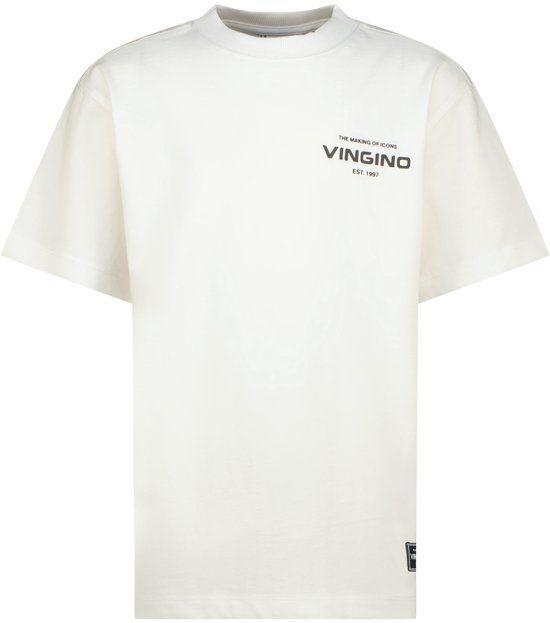 Vingino Basic Oversized Polo's & T-shirts Jongens - Polo shirt - Wit - Maat 128