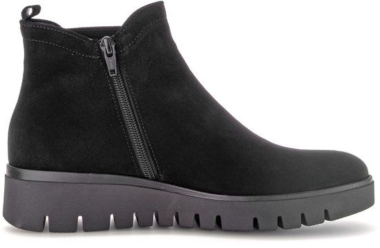 Gabor Dames Instappers - zwart - Maat 38.5 - Suède - Enkellaarsje - Casual schoenen