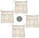 Stoelkussen 4-pack beige