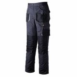 REIS Werkbroek met Kniezakken Heren Maat 56 Zwart/Grijs