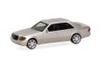 Herpa automodel Mercedes-Benz 600 SEL V12 met Brabus-velgen, rooksilver metallic, schaal 1:87