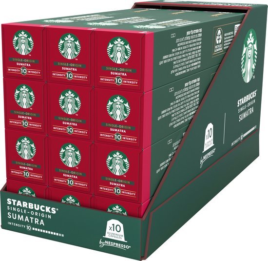 STARBUCKS by Nespresso capsules Sumatra Espresso Dark Roast - 12 doosjes à 10 koffiecups