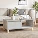 Maison Exclusive Table basse aspect béton, gris, 90x50x36,5 cm, en panneaux de particules