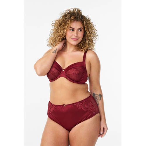 Zizzi Maxislip Plus Size - Donkerrood