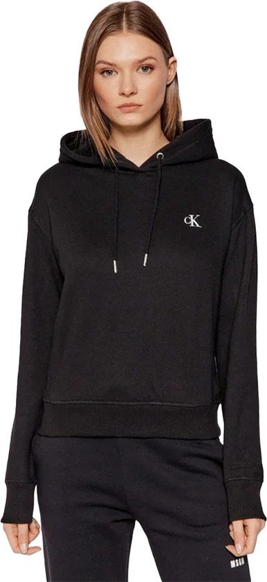 Calvin Klein Jeans Embroidery Regular Hoodie Dames - Zwart - Maat S