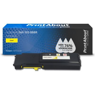 PrintAbout Dell 593-BBBR (YR3W3) Toner Geel