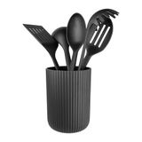 Grunwerg Greenworks keukengereiset, 6-delig, gerecycled PET, zwart