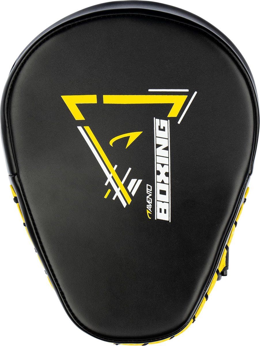 Avento Boks Sparring Handpads - Set van 2 - Zwart/Geel