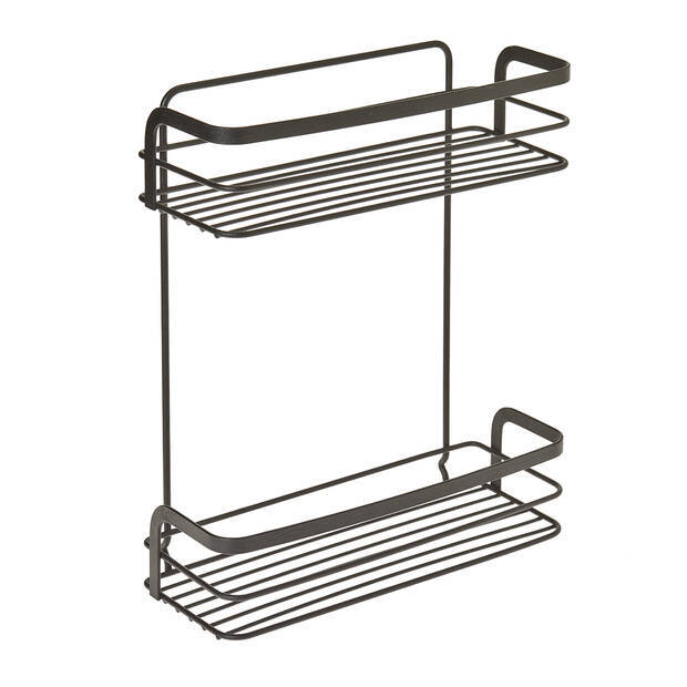 Metaltex Doucherek 2 Lagen - Zwart - 26x10x30 Cm