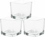 Bougie chauffe-plat sans marque/bougie chauffe-plat - 3x - carré - transparent - 8 x 8 cm
