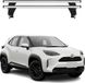 Menabo support de toit de base pour Toyota Yaris Cross 2020-2025, aluminium, gris, 2 pièces