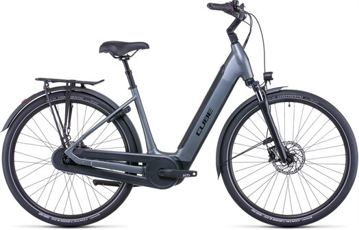 Cube Supreme Hybrid Pro 500 - Elektrische Hybride Fiets - Lage Instap - Flashgrey/Black - 2022 - XS