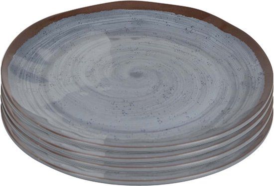 Bo-Camp Dinerbord - Halo - 4 stuks - Grijs